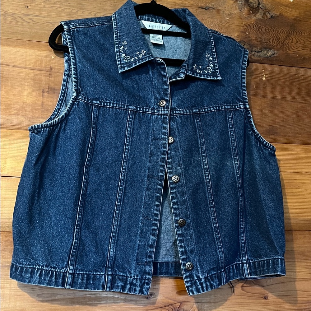 Van Heusen Large Sleeveless Jean Jacket